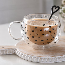 Tasse ronde en verre à double paroi