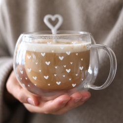 Tasse ronde en verre à double paroi