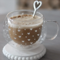 Tasse ronde en verre à double paroi